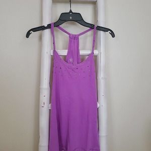 Nollie Purple Embellished Tank Sz S